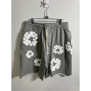 Denim Tears The Cotten Wreath Shorts Grey Size XL 100% Authentic *Fast Ship*
